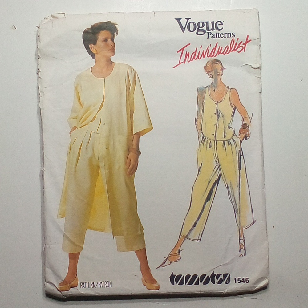 Vogue individualist tamotsu 1546 sewing pattern Sz 10